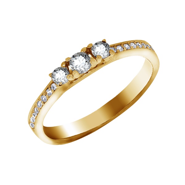 Кольцо из серебра с фианитами со скидкой