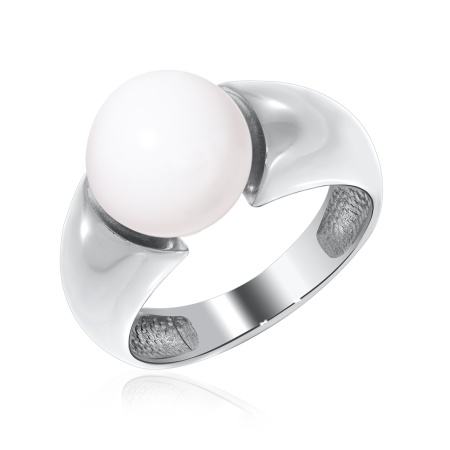 Купить кольцо из серебра с жемчугом и жемчугами в интернет-магазине KRASNOE