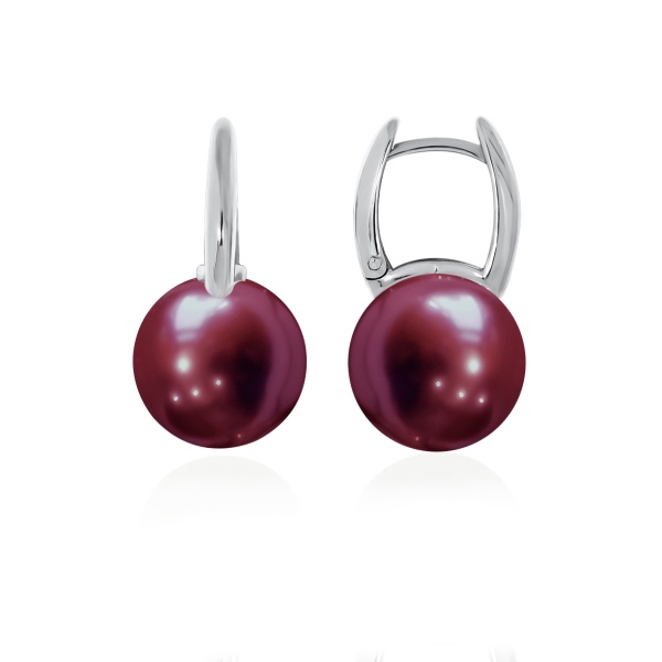 Серьги из серебра с жемчугом 2340244318-37 от KRASNOE, металл Серебро, вставка Жемчуг Имитация