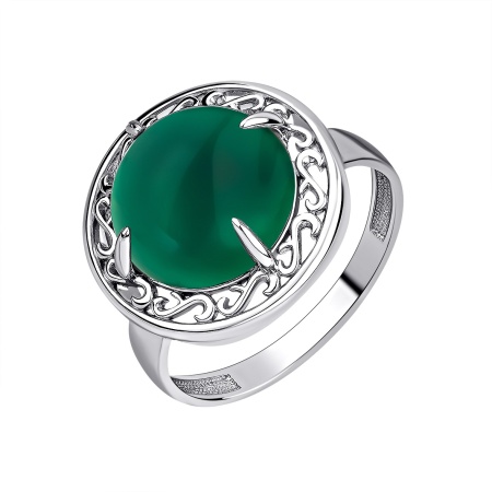 Купить кольцо из серебра с агатом в интернет-магазине KRASNOE