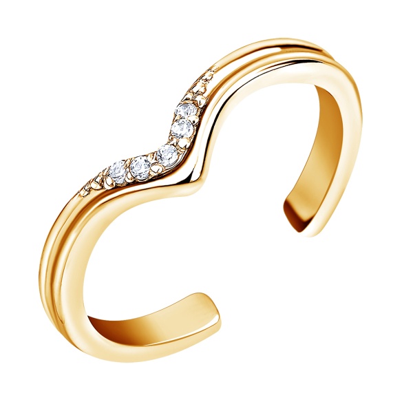 Купить кольцо из серебра с фианитами в интернет-магазине KRASNOE