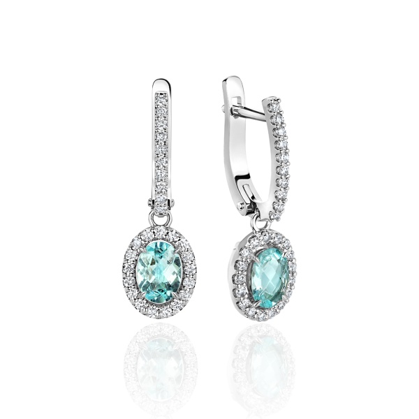 Серьги из золота с турмалинами и бриллиантами imprint of love