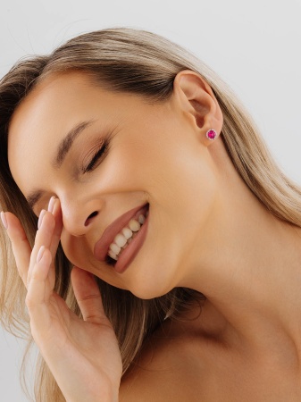 Пусеты из серебра с 