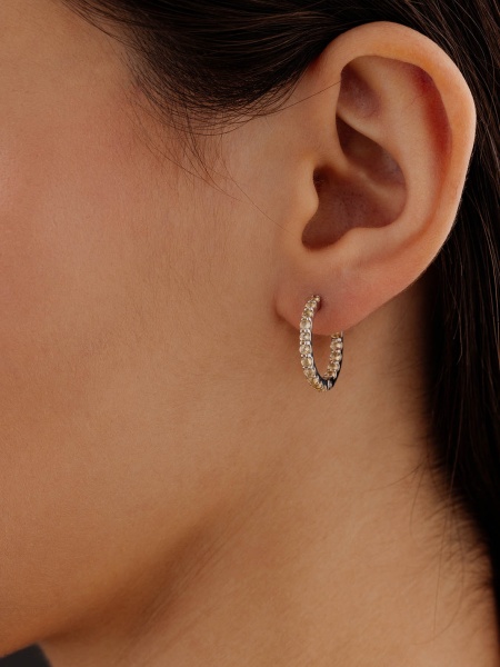 Серьги из серебра с цитринами 2340111315 от KRASNOE, металл Серебро, вставка Цитрин