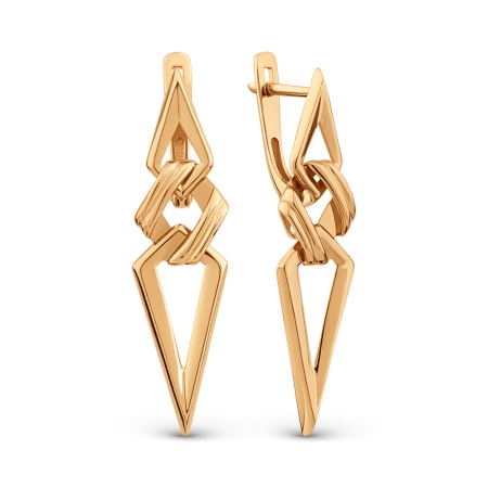 Серьги из золота без вставок 904272-1000 от KRASNOE, металл Золото, вставка 