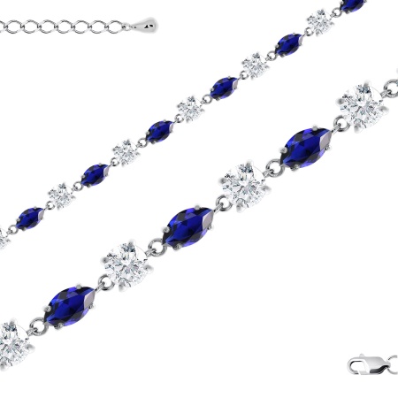 Купить браслет из серебра с ситаллами и фианитами