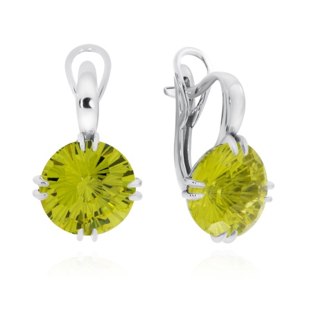 Серьги из серебра с фианитами