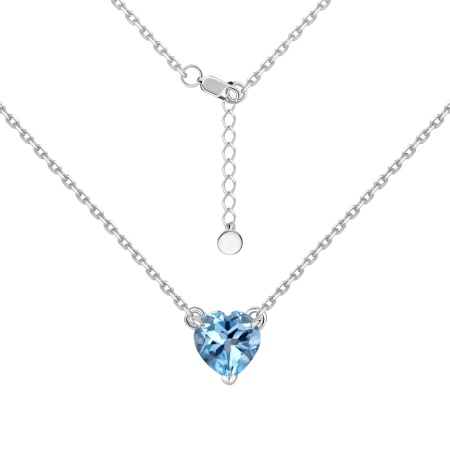 Колье из серебра с топазом