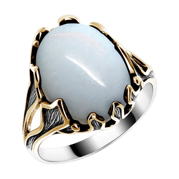 Купить кольцо из серебра с лунным камнем в интернет-магазине KRASNOE