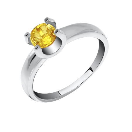 Купить кольцо из серебра с цитрином в интернет-магазине KRASNOE