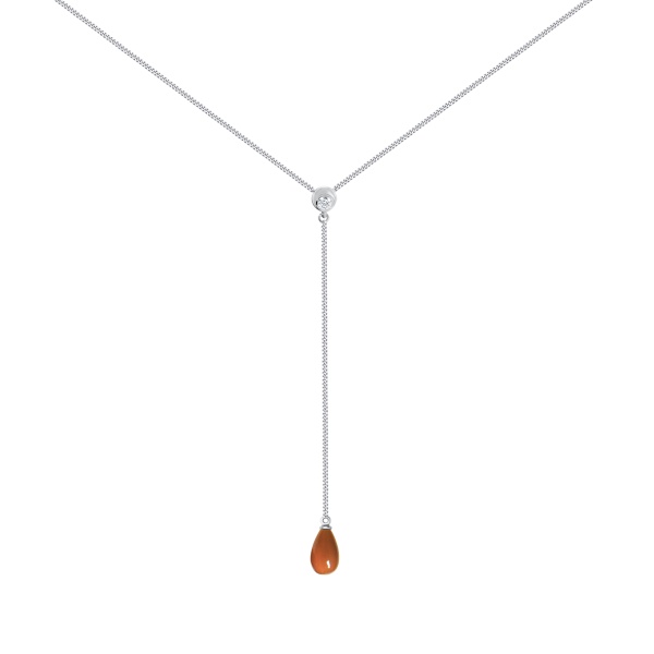 Колье из серебра с агатом 8340393233-45-40