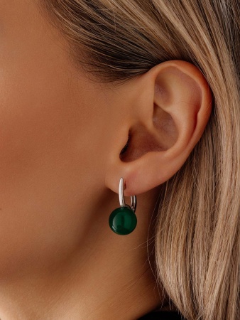 Серьги из серебра с агатами 2340391557-1-60 от KRASNOE, металл Серебро, вставка Агат