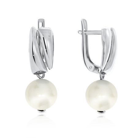 Серьги из серебра с жемчугом