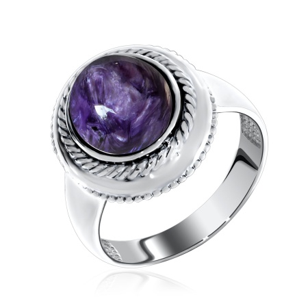 Купить кольцо из серебра с чароитом в интернет-магазине KRASNOE Купить кольцо из серебра с чароитом в интернет-магазине KRASNOE