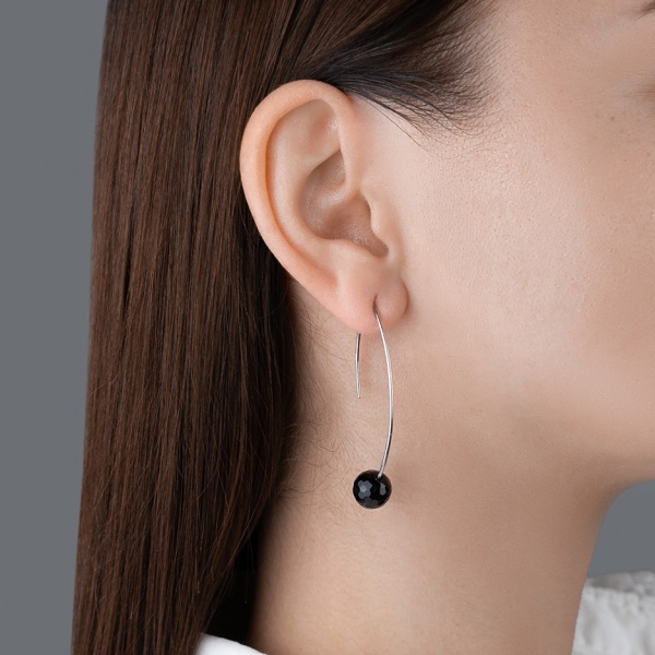 Серьги из серебра с агатами 2340391063-20 от KRASNOE, металл Серебро, вставка Агат