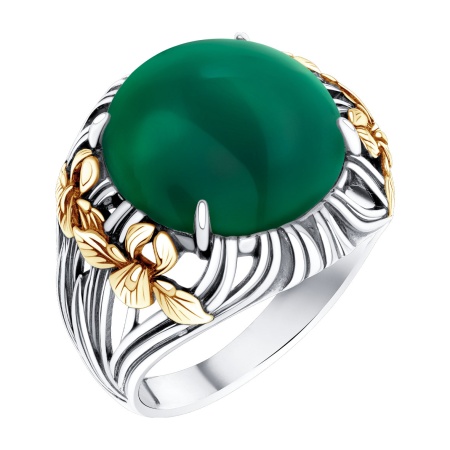 Купить кольцо из серебра с кошачьим глазом в интернет-магазине KRASNOE