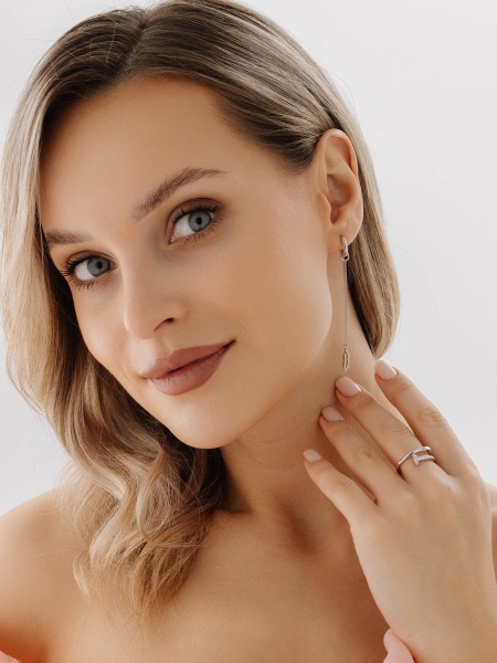 Серьги из серебра без вставок