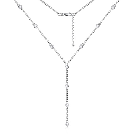 Колье из серебра с фианитами 8340206234л-16