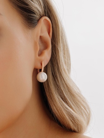 Серьги из серебра с жемчугом со скидкой