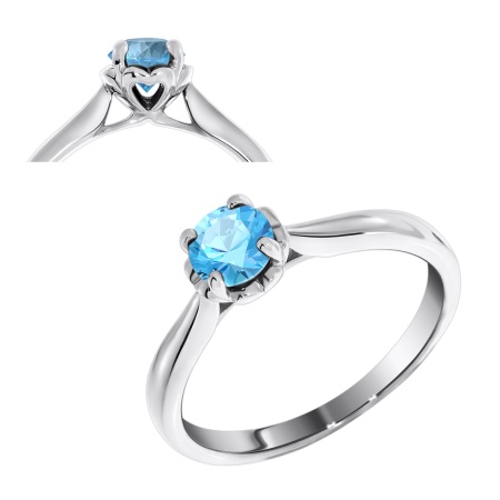 Купить кольцо из серебра с фианитом в интернет-магазине KRASNOE