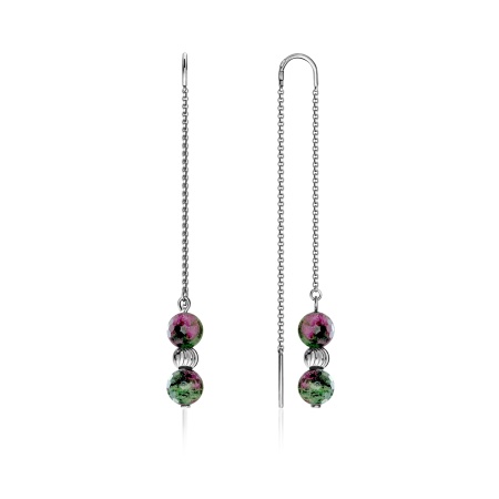 2340590720-1 Серьги (Ag 925) 2340590720-1 от KRASNOE, металл Серебро, вставка Цоизит