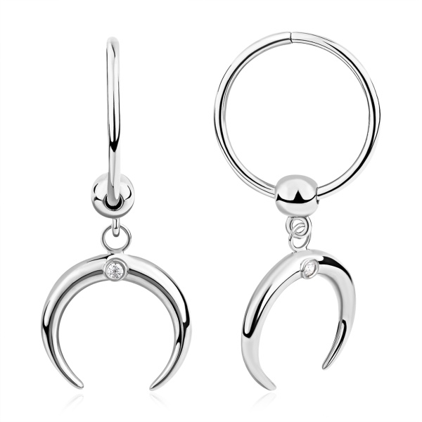 Серьги из серебра с фианитами