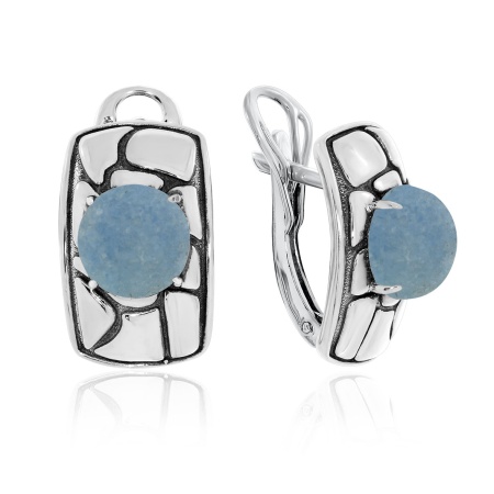 Серьги из серебра с виоланами 2310В01753 от KRASNOE, металл Серебро, вставка Виолан