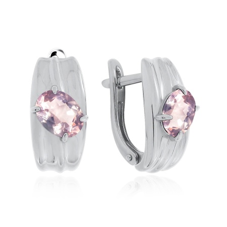 Серьги из серебра с кварцем 2340101671-30 от KRASNOE, металл Серебро, вставка Кварц