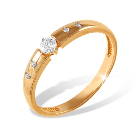 Кольцо из золота с бриллиантом