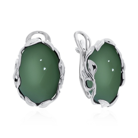 Серьги из серебра с халцедонами 2340601929-60 от KRASNOE, металл Серебро, вставка Халцедон