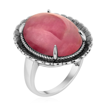 Купить кольцо из серебра с родонитом в интернет-магазине KRASNOE