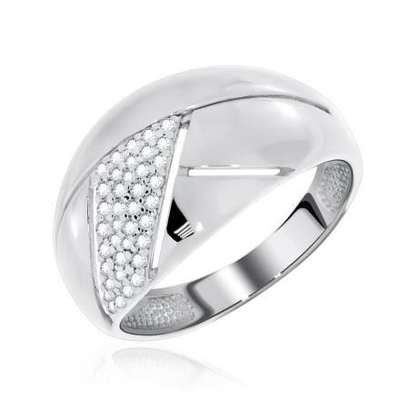 Купить кольцо из серебра с фианитами в интернет-магазине KRASNOE