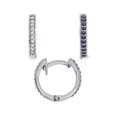 Серьги из серебра с фианитами и ситаллами 2340871273л от KRASNOE, металл Серебро, вставка Фианит