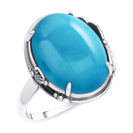 Купить кольцо из серебра с бирюзой в интернет-магазине KRASNOE