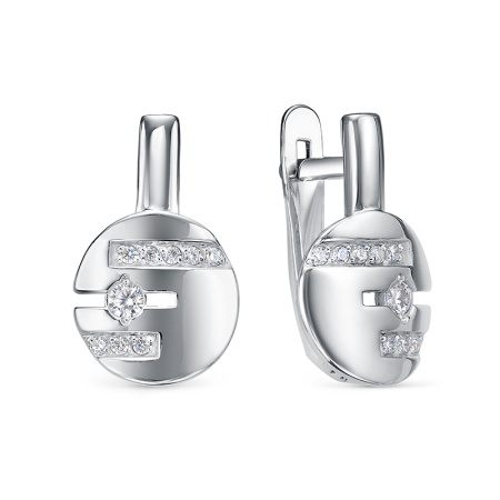 Серьги из серебра с1207318 от KRASNOE, металл Серебро, вставка Фианит
