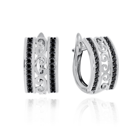 Серьги из серебра с ситаллами 2348881322л-20 от KRASNOE, металл Серебро, вставка Ситалл