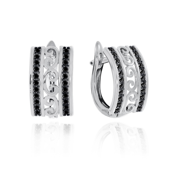 Серьги из серебра с ситаллами 2348881322л-20 от KRASNOE, металл Серебро, вставка Ситалл