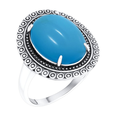 Купить кольцо из серебра с бирюзой в интернет-магазине KRASNOE