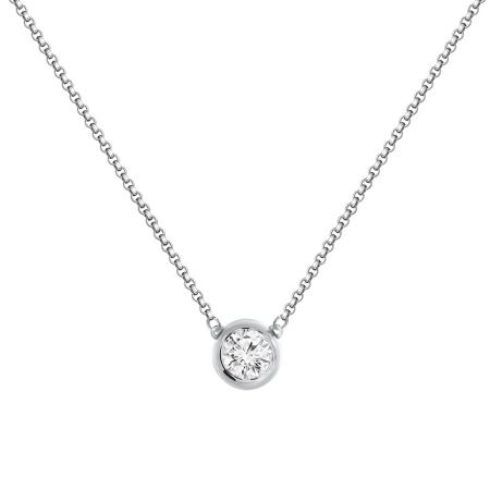 Колье из серебра с фианитом 8340203021-45