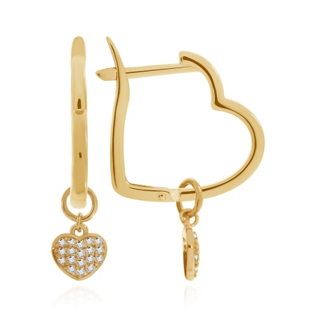 Серьги из серебра с фианитами 2320201894л-5 от KRASNOE, металл Серебро, вставка Фианит