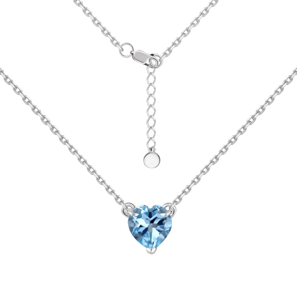 Колье из серебра с топазом в ювелирном интернет-магазине