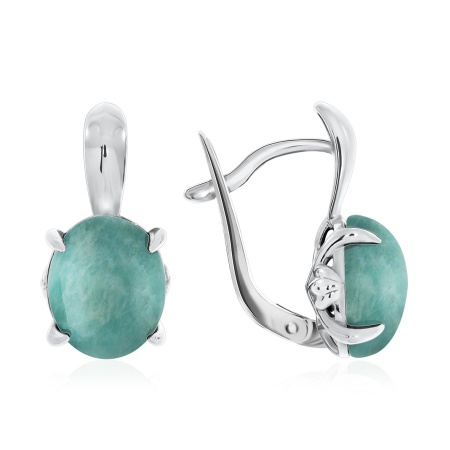 Серьги из серебра с амазонитами