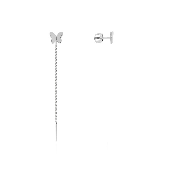 Пусеты из серебра без вставок