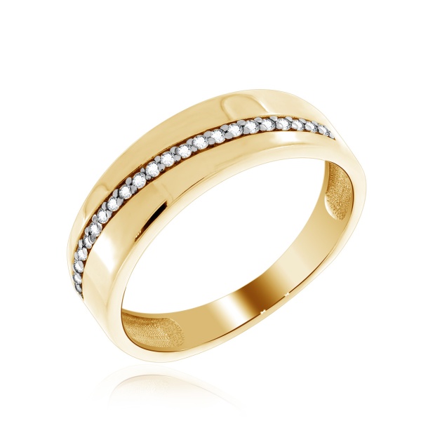 Кольцо из серебра с фианитами со скидкой