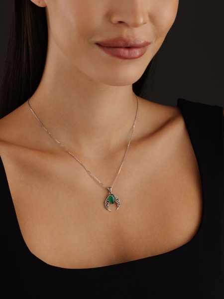 Купить подвеска из серебра с агатом