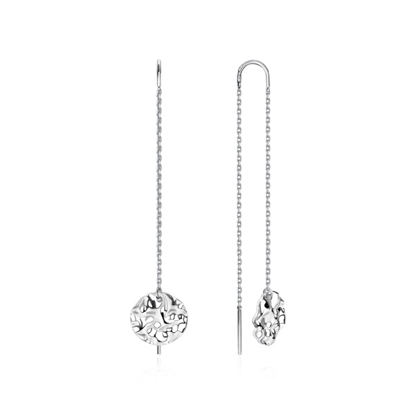 Серьги из серебра без вставок в ювелирном интернет-магазине