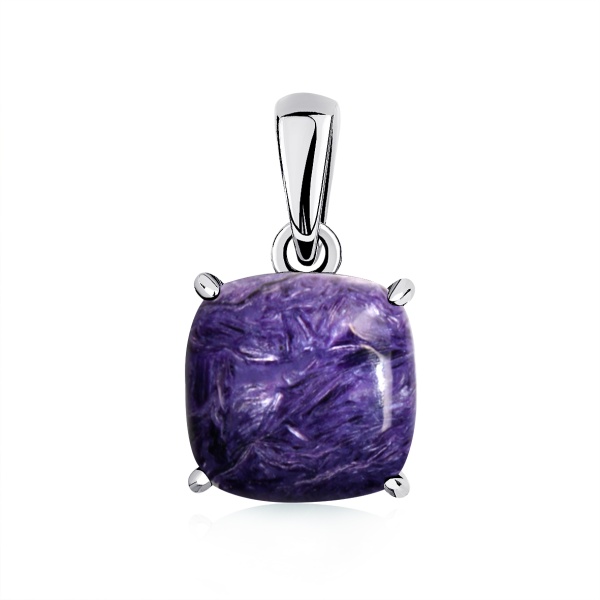 Купить подвеска из серебра с чароитом