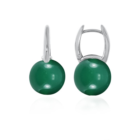 Серьги из серебра с агатом