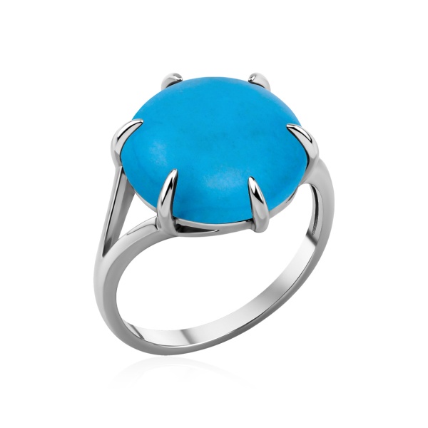 Купить кольцо из серебра с бирюзой в интернет-магазине KRASNOE