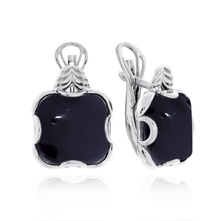 Серьги из серебра с агатом 2340390976-20 от KRASNOE, металл Серебро, вставка Агат